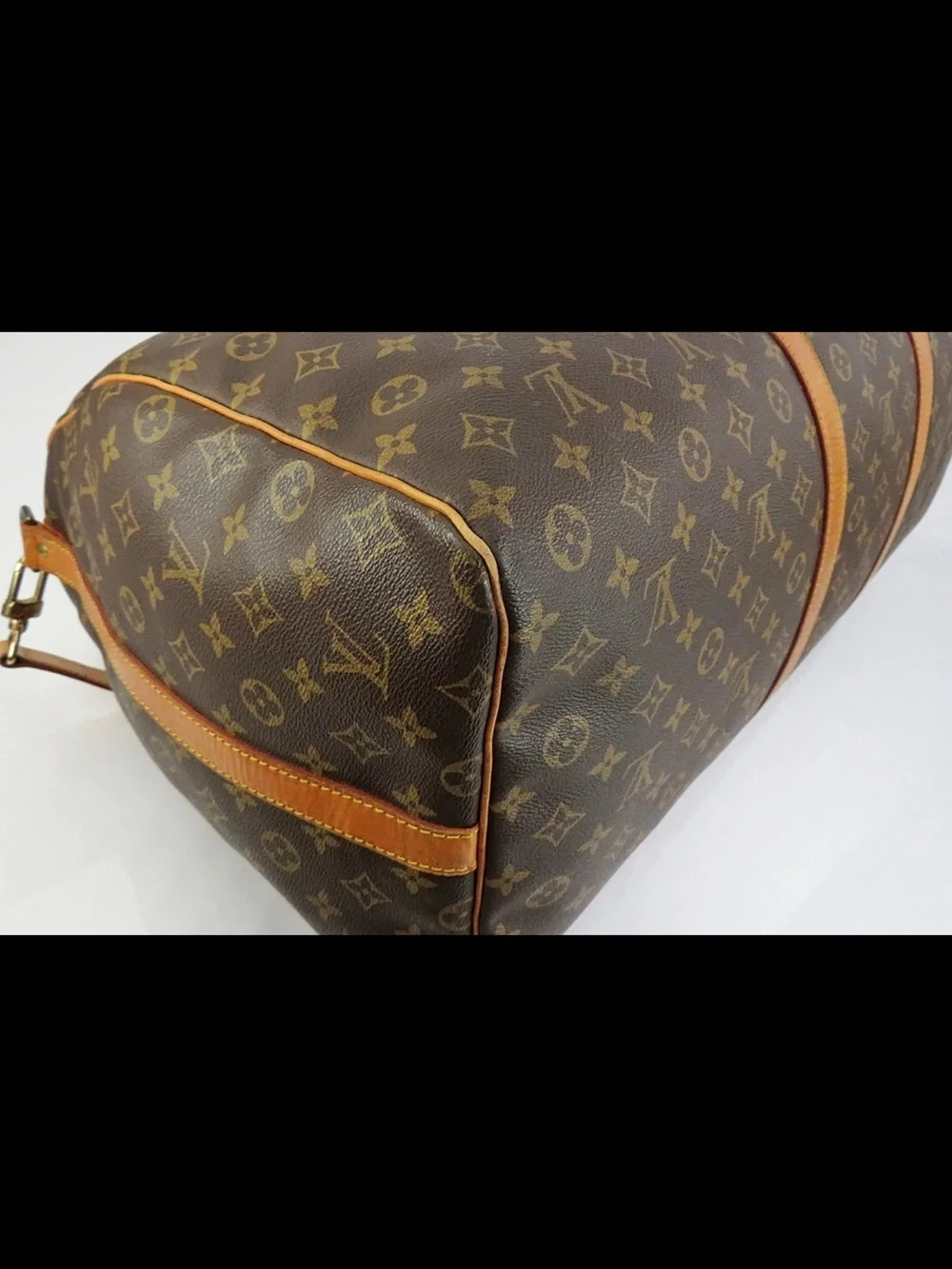 Louis Vuitton Monogram Canvas Brown Duffel with Vachetta Trim